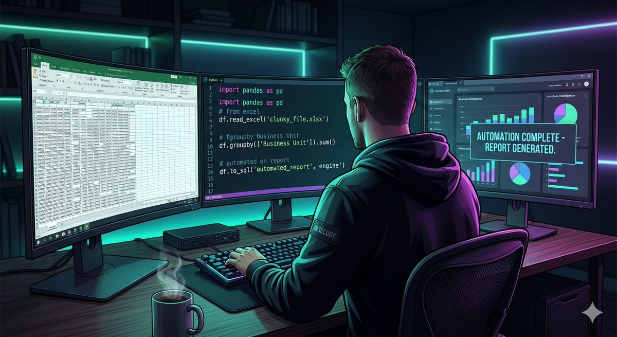 josecodetech's tweet photo. Si haces la misma tarea manual más de dos veces, ya vas tarde para automatizarla. En la era de la IA y Python, seguir haciendo "copiar y pegar" es quemar tu talento (y tu tiempo). ⏳
✅ Tu valor en el mercado se dispara porque haces en 10 minutos lo que a otros les toma 10 horas. https://t.co/ksCIaZPk8b