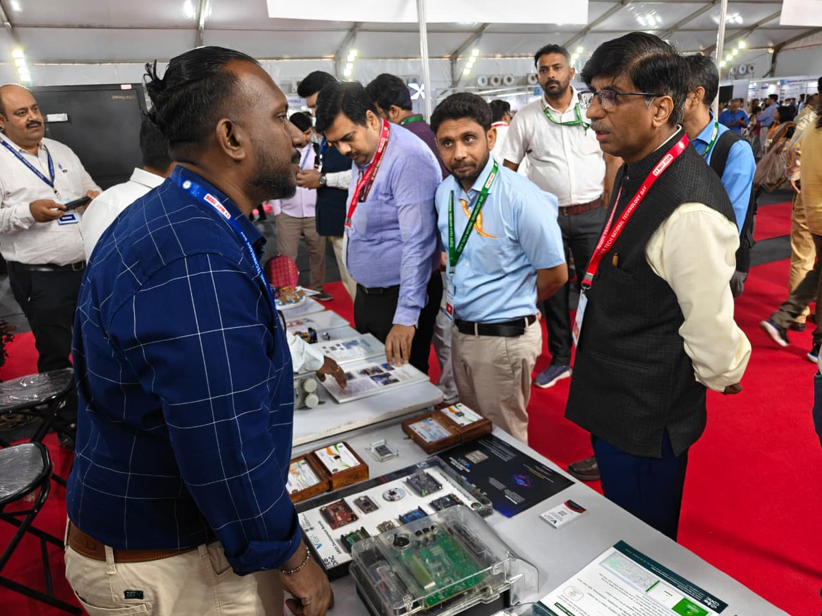 VegaProcessor's tweet photo. Proud to showcase indigenous #VEGAProcessors  at #VigyanTECH – National Technology Day 2026 at BRIC-NII, New Delhi. Honoured by the visit of Hon’ble Dr. Jitendra Singh Ji, Prof. Abhay Karandikar (Secretary, DST), Shri Sudeep Shrivastava (JS, MeitY &amp; DG, ERNET India). https://t.co/ptPsVK70JO