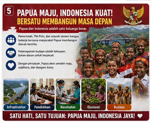 HamesBono's tweet photo. Pemerintah Hadir , 
Papua Sejahtera , 
Dukung Pembangunan Papua , 
Papua NKRI , 
Pemerintah Sigap untuk Papua https://t.co/7WnmMydmSM