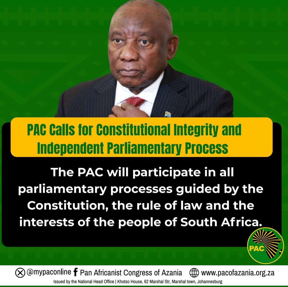Pan Africanist Congress of Azania (PAC) tweet media