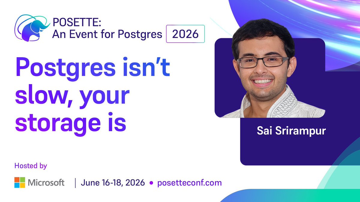 POSETTE: An Event for Postgres 🌟 🎥 #PosetteConf tweet media