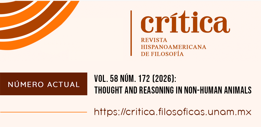 UNAM_IIFs's tweet photo. Crítica. Revista Hispanoamericana de Filosofía.

Nuevo número especial editado por Laura Danón

Filosofía de la cognición animal, con contribuciones de algunos de los mejores especialistas a nivel internacional.

Textos completos disponibles en línea:
https://t.co/1x3cdFQfQT https://t.co/cYi0J9RgtF
