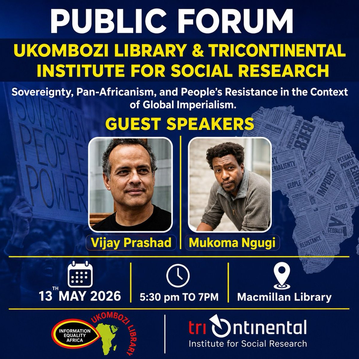 MukomaWaNgugi's tweet photo. Looking forward to this conversation with @vijayprashad on the times we are in. If around Nairobi, see you there. https://t.co/UFA8Hm5eCy