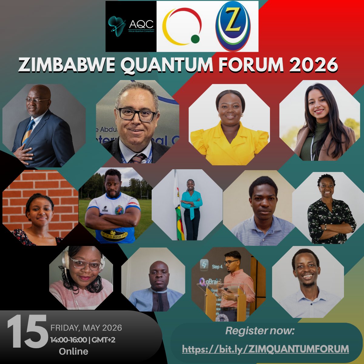 FaraiMazhandu's tweet photo. Zimbabwe Quantum Forum 2026 is this week.

🇿🇼 May 15
14:00 -16:00 GMT+2 | Online

Register: https://t.co/xQV9JiXPLp

For students, lecturers, researchers, policymakers, diaspora, builders, and the global quantum community.

Since 2020, Zimbabwe has been building. Here is the proof.

Please register and share.

@Ms_Aurra @divinelybless1 @MakhamisaS @hey_eldana @yaralovespeace @john_tseriwa @chingwe_edmore @africa_qc @Quantumke_org @tenkatreats @RAIRORAPHA
