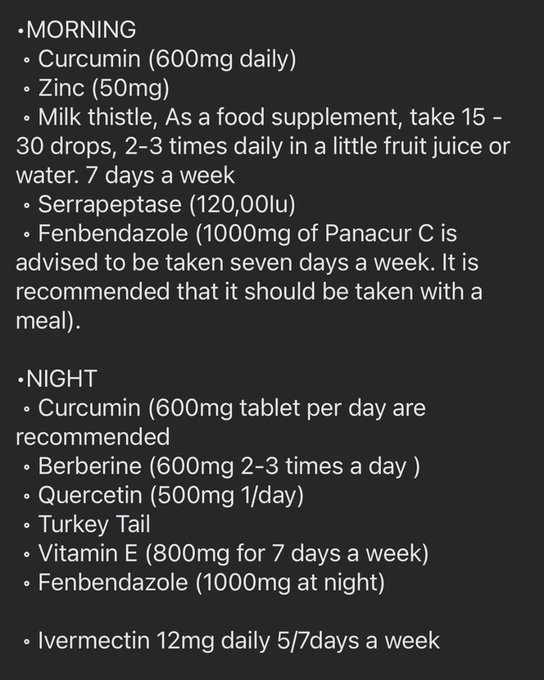 🚨This protocol has been shared by several cancer patients online who claim it supported their recovery journey—especially as more people discuss the rise in rare cancers in recent years.

Alternative wellness routine shared online:

🌅 Morning

• Curcumin – 600mg
• Zinc – 50mg
