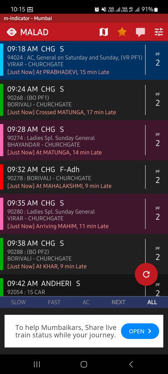 rdstic's tweet photo. @Explorer_Yash Such situation is also between Borivali to Malad where slow trains are at a gap of 14mins during morning peak hour because in the middle unnecessary back to back ladies specials added and along with that a Fast train also. https://t.co/FhHMtapcsr