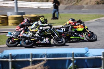 makito714's tweet photo. 徳島ミニバイクレース
初のgromレースは3位で終わりました🏁
レース3周前に密かにメルカリでgromを調達😏
グロマーの神々と走れるとワクワクしてました！！
上位4台t-techマフラー🤩

素晴らしいレーシングパーツありがとうございました♪

また余裕があればgromcupお邪魔します😏

#t-tech https://t.co/S5zh4nvOis