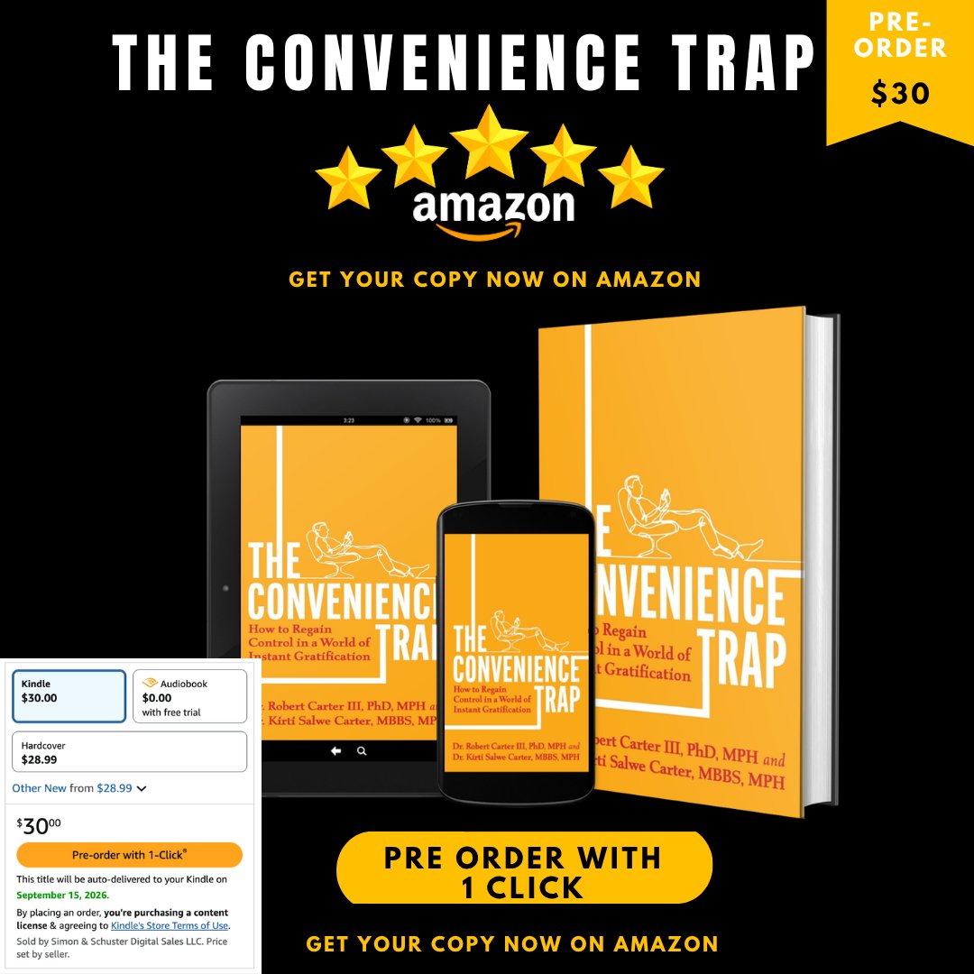 GrowzaarCreator's tweet photo. We live in the most convenient era in human history…

Yet people are more anxious, distracted, physically weak, and mentally exhausted than ever.

Why?

Because every convenience comes with a hidden cost.

The Convenience Trap reveals how modern life is quietly eroding our resilience, focus, independence, and human capability and how to take control back in an AI-driven world.

A powerful wake-up call for anyone feeling overwhelmed by technology, automation, and instant gratification.

Now available for pre-order on Amazon.

https://t.co/6U9fB7uiaZ

#TheConvenienceTrap #SelfImprovement #Psychology #Mindset #Discipline #AI #Technology #HumanBehavior #Productivity #MentalHealth #DigitalDetox #PersonalGrowth #Bookstagram #Motivation #SuccessMindset