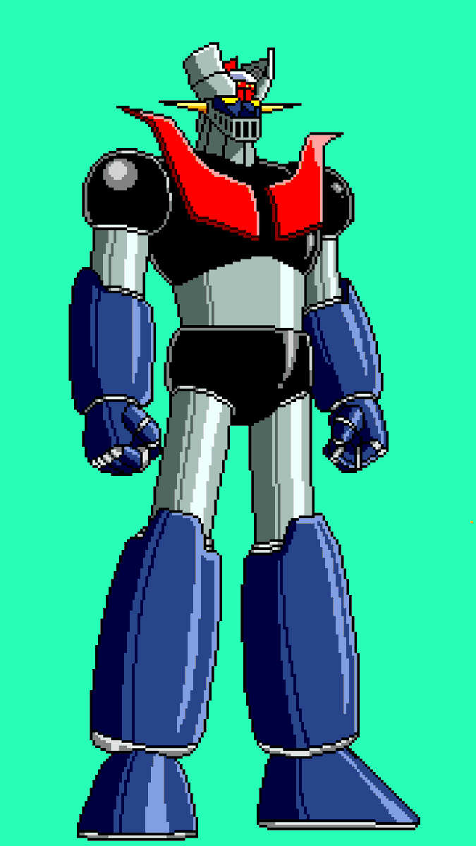 Gesura505art's tweet photo. Mazinger Z - Mazin Go!
#GoNagai #Mazingerz #srw #mecha #fanart 
#pixelart https://t.co/LQ5yApivS1