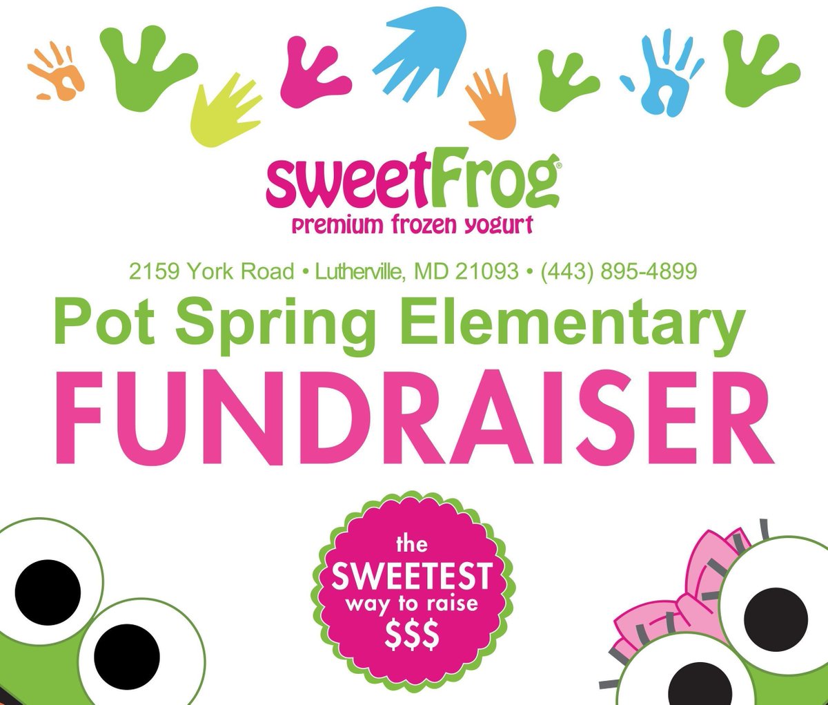 PotSpring_PTA's tweet photo. Join us at Sweet Frog the 2nd Thursday of every month!  Our next Sweet Frog fundraiser will be on Thursday, 5/14!  Support PSE's PTA by eating frozen yogurt.  It doesn't get much better than that!
https://t.co/coSgOZE112 https://t.co/FuuNvodnJz