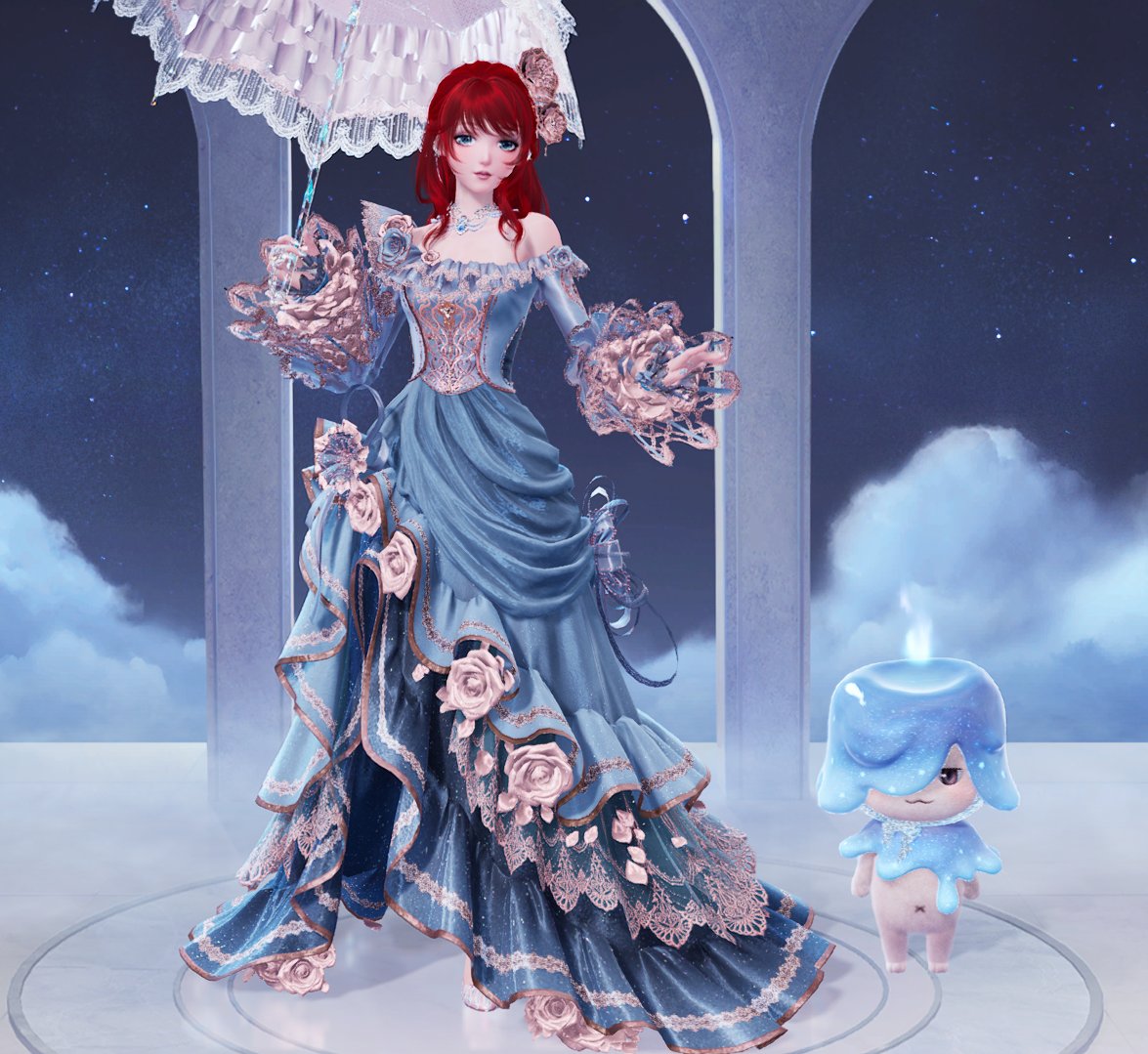 Sinworth's tweet photo. I'm currently obsessed with this new dress 🥹 #infinitynikki 

momo: 🧍 https://t.co/X03Iul2aqk