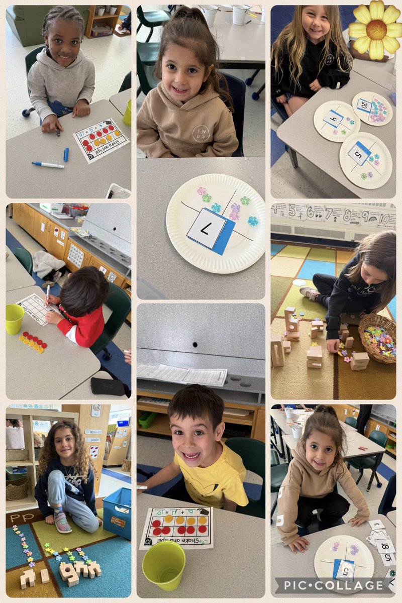 grefrench's tweet photo. These little Grizzlies have been working hard on composing and decomposing numbers through various activities!! Shake and spill, SumBlox and more!! Ask your child about their favourite activity at home!! #ocsbMath #ocsbKindergarten #ocsbPlays #OCSB https://t.co/30cBeGHPCV
