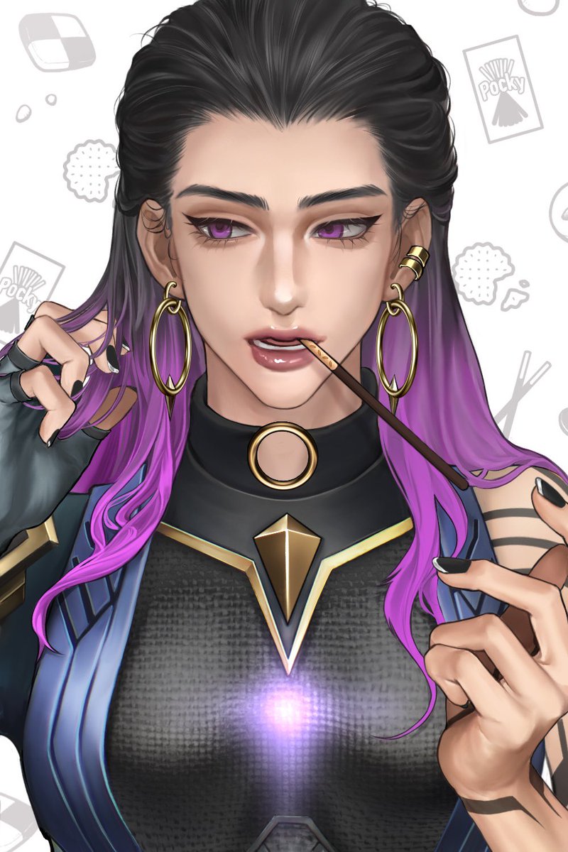 Iscblue_'s tweet photo. Pocky #ValorantArt #Reyna https://t.co/CwELNgggE7