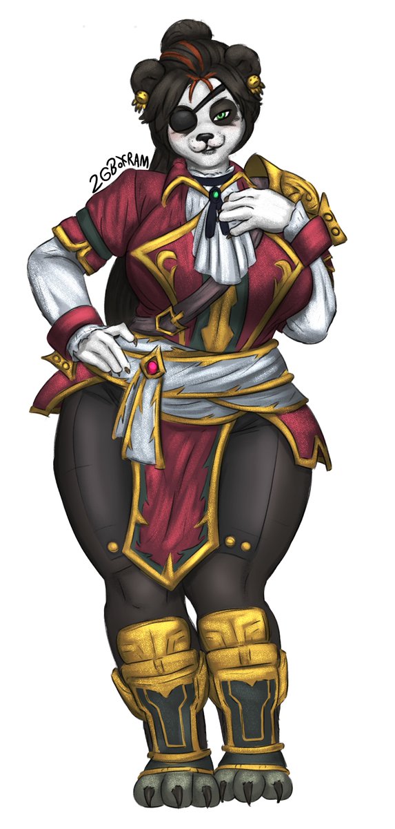TwoGBofRam's tweet photo. Anon Pandaren rendered sketch commission https://t.co/k8BMfyRtBi