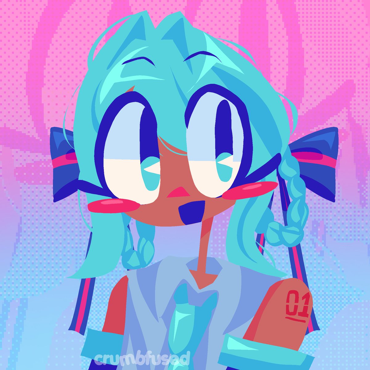 crumbfusedagain's tweet photo. miku.. she looks so cute with this hairstyle I thinks

🩵🎤🩵
#vocaloid #hatsunemiku #初音ミク https://t.co/s0V46Cyu2w