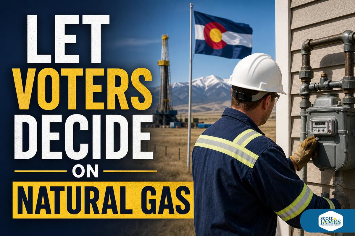 CommishScott's tweet photo. Colorado should debate natural gas honestly and let voters decide. Last-minute Capitol maneuvering before the people vote is the wrong lane. #ColoradoEnergy #WeldCounty

Read more 👉 https://t.co/JLzwiZUMGf https://t.co/K2xHtP0BUe