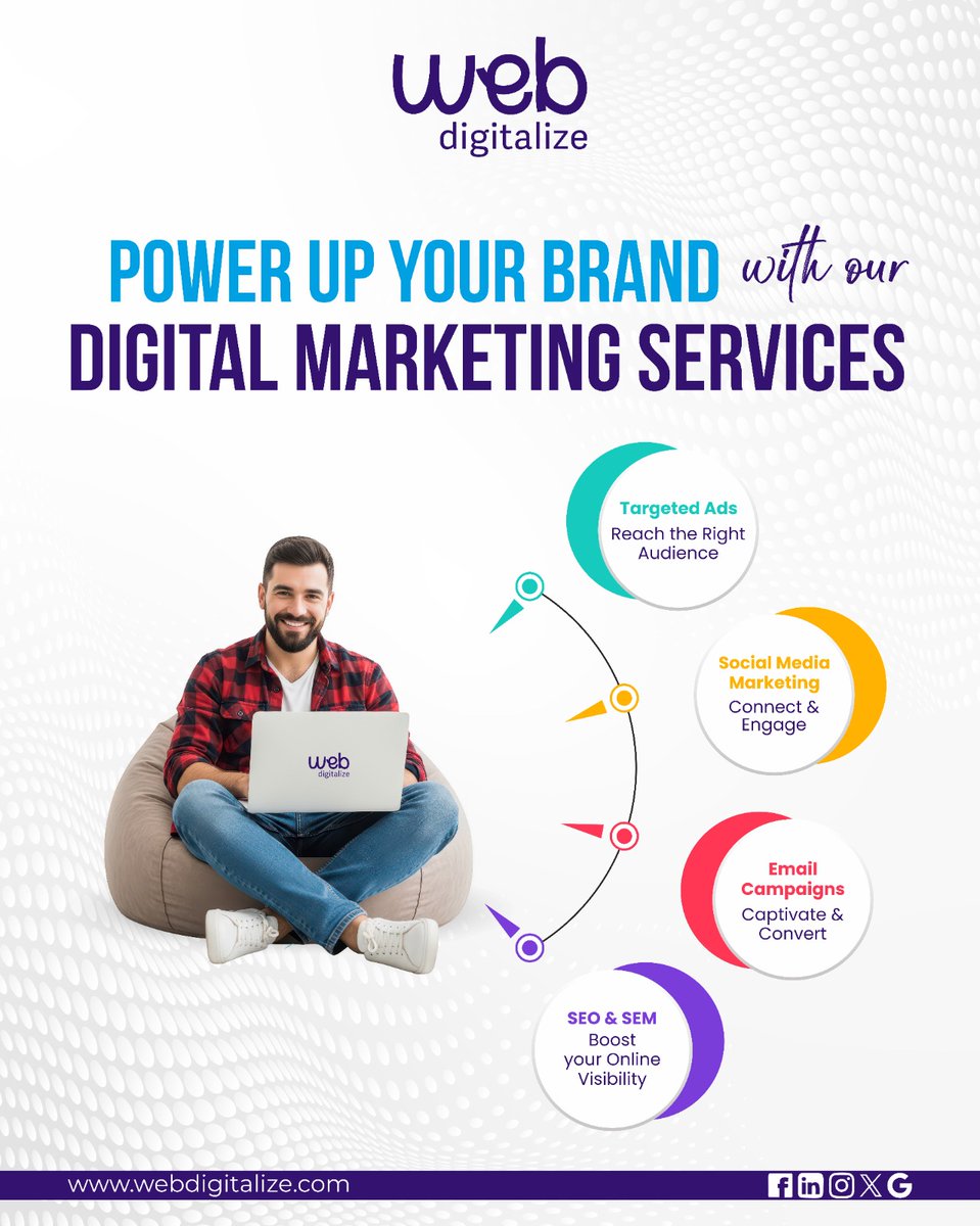WebDigitalize's tweet photo. Power up your brand with strategies that deliver real results 🚀
From SEO to social media and targeted ads — Web Digitalize helps your business grow smarter online.
👉 Connect with us: https://t.co/BgLCjw2Or7
#webdigitalize #DigitalMarketing #SEOExperts #SocialMediaMarketing https://t.co/mSMluM633y