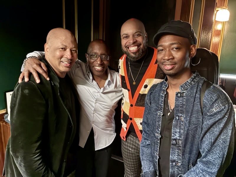 DonaldBarrett's tweet photo. EPIC HANG!! Sharing the stage with these incredible musicians Alex Al (Bass), Isaiah Sharkey (Guitar) as we celebrated the legendary Greg Phillinganes at Blue Note LA #Epic #BluenoteLA #groove #michaeljackson #steviewonder https://t.co/6ZY47oXpbw