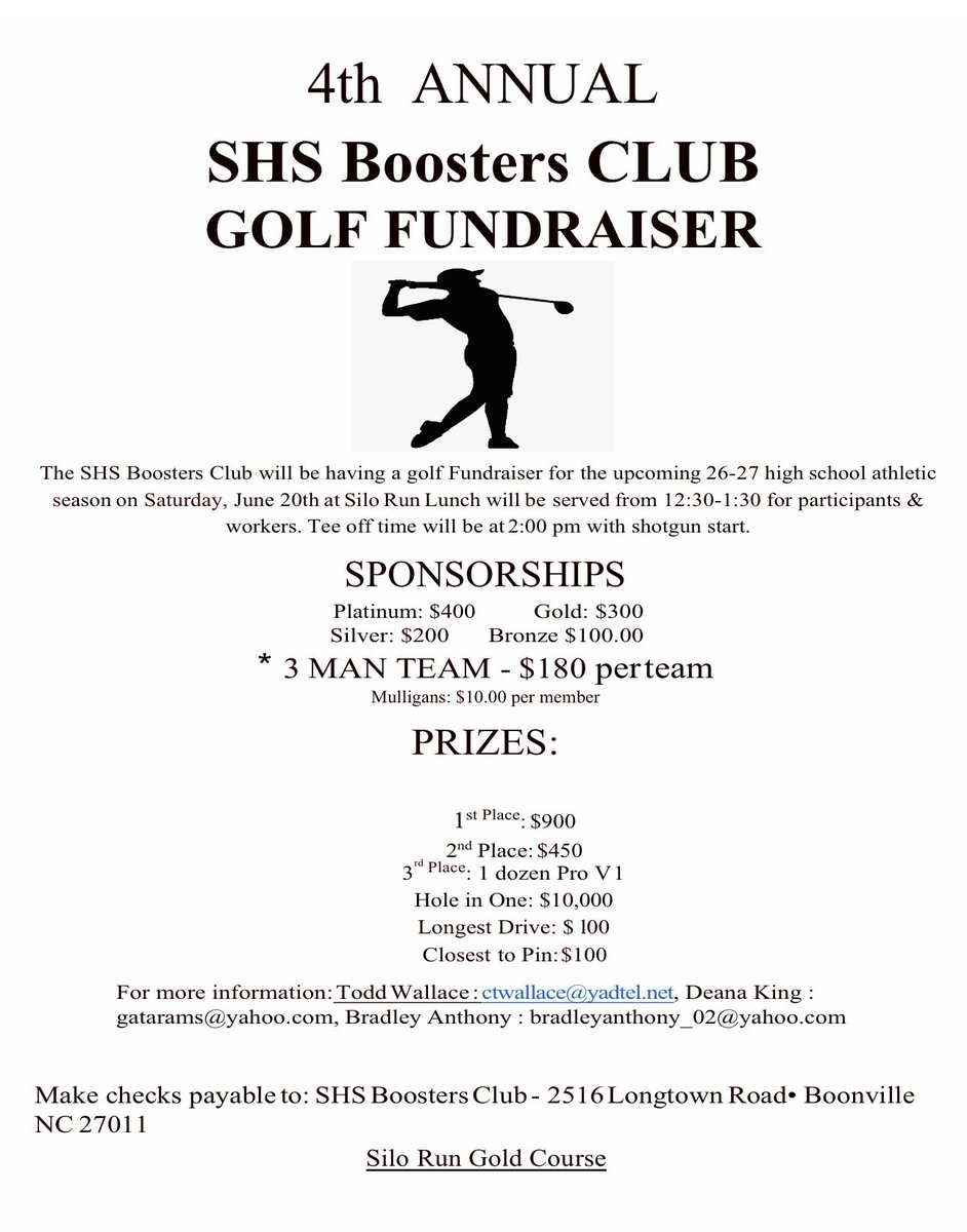 wallace_todd390's tweet photo. Starmount High School Athletic Boosters Club fundraiser. Help support our student-athletes. Sponsorships are available as well. https://t.co/GPaHgfncCj