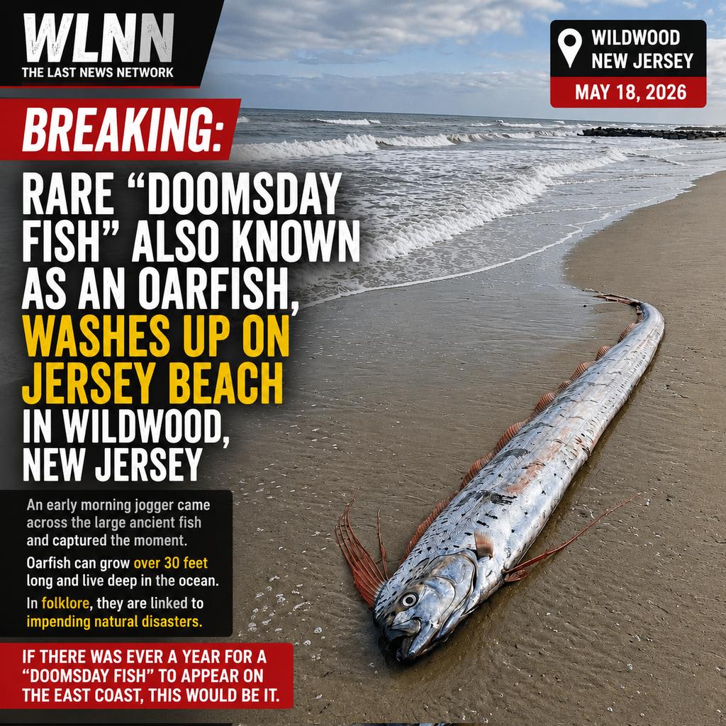 🚨 BREAKING: RARE “DOOMSDAY FISH” WASHES ASHORE IN NEW JERSEY A rare ...