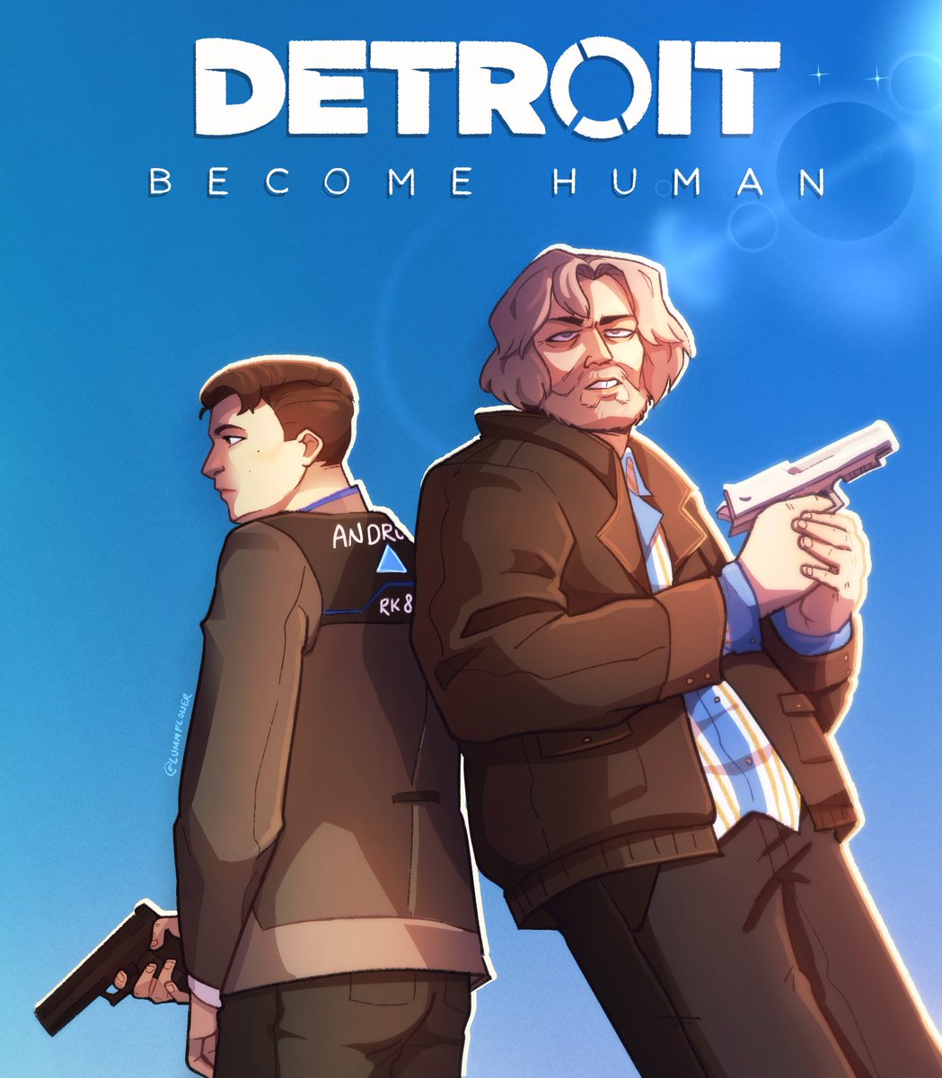 lummflower's tweet photo. connor &amp; hank 🔼 #dbh #detroitbecomehuman https://t.co/WbQxj6jt5t