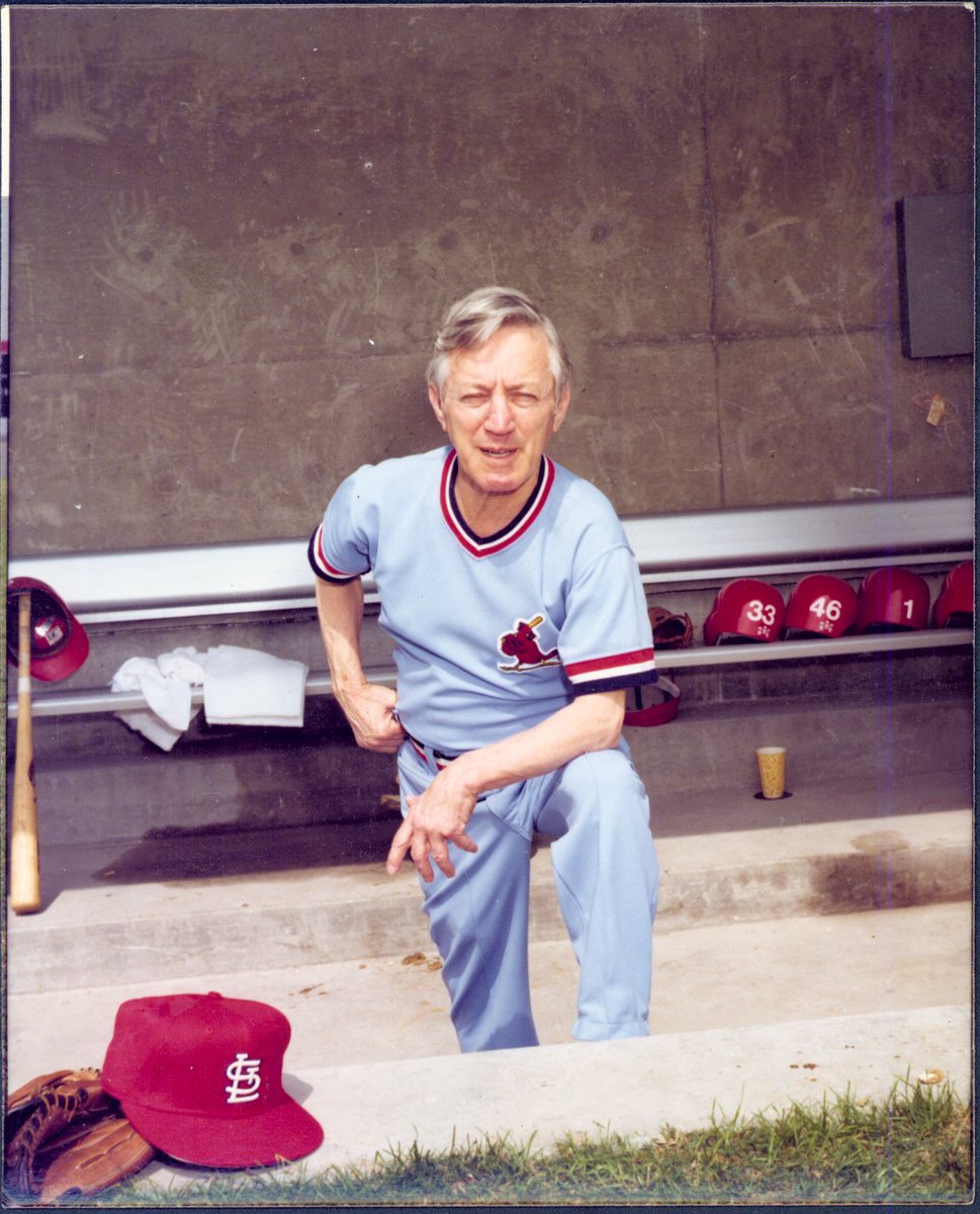 AugieNash's tweet photo. Butch Yatkeman, equipment manager for the Cardinals, served the team for an incredible 59 years!

He started as a batboy in 1924  when he was 16 years-old and was elevated to the equipment manager 4 years later.

He was going to retire after the 1981 season, but was convinced by Whitey Herzog to stay one more year, and of course it was a World Series championship
season.

He was one of the first clubhouse managers to be honored with a plaque in the Baseball Hall of Fame's library.

Butch was an inaugural member of the Major League Baseball Clubhouse Managers Association Hall of Fame.

When all was said and done, Butch was with the team for an astonishing 13 NL pennant winners and 9 World Series championships!! 👀

Butch passed away at the age of 91 on January 22, 2000.

#STLCards