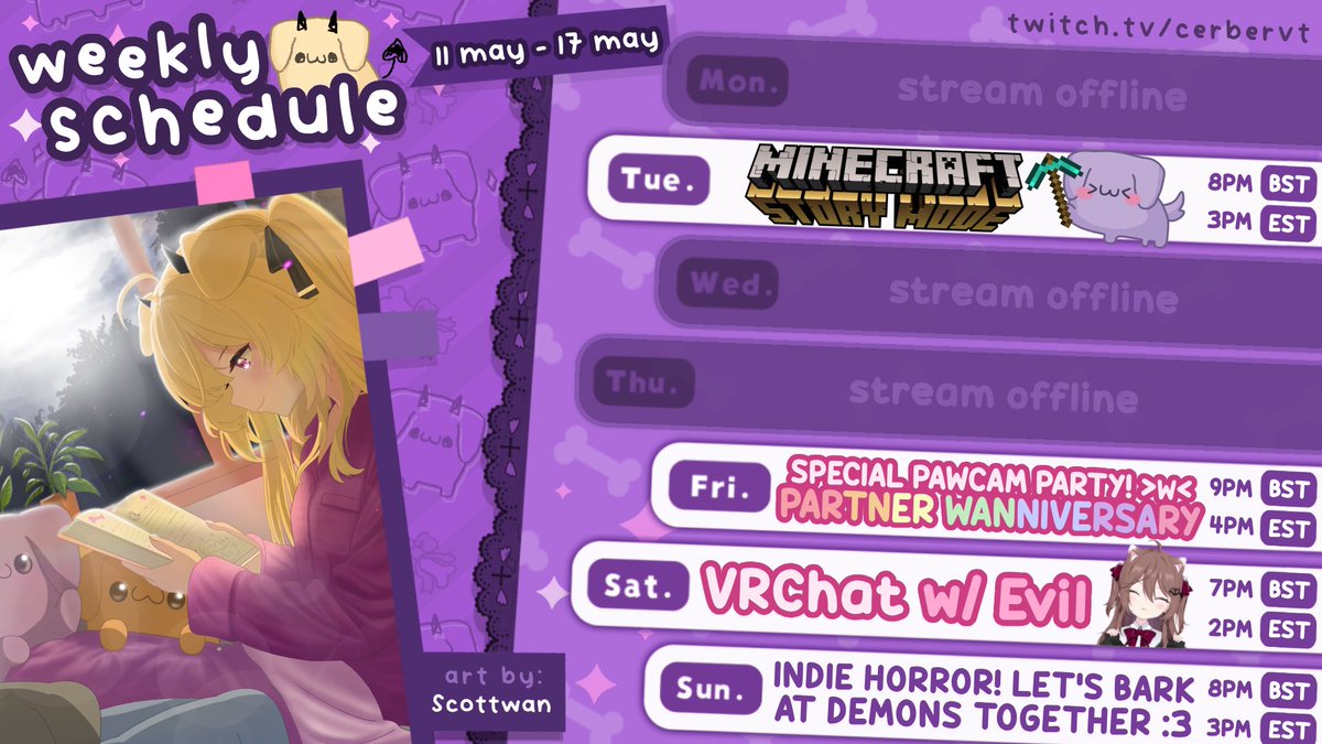 Cerber 💜🦴 Hellhound VTuber tweet media