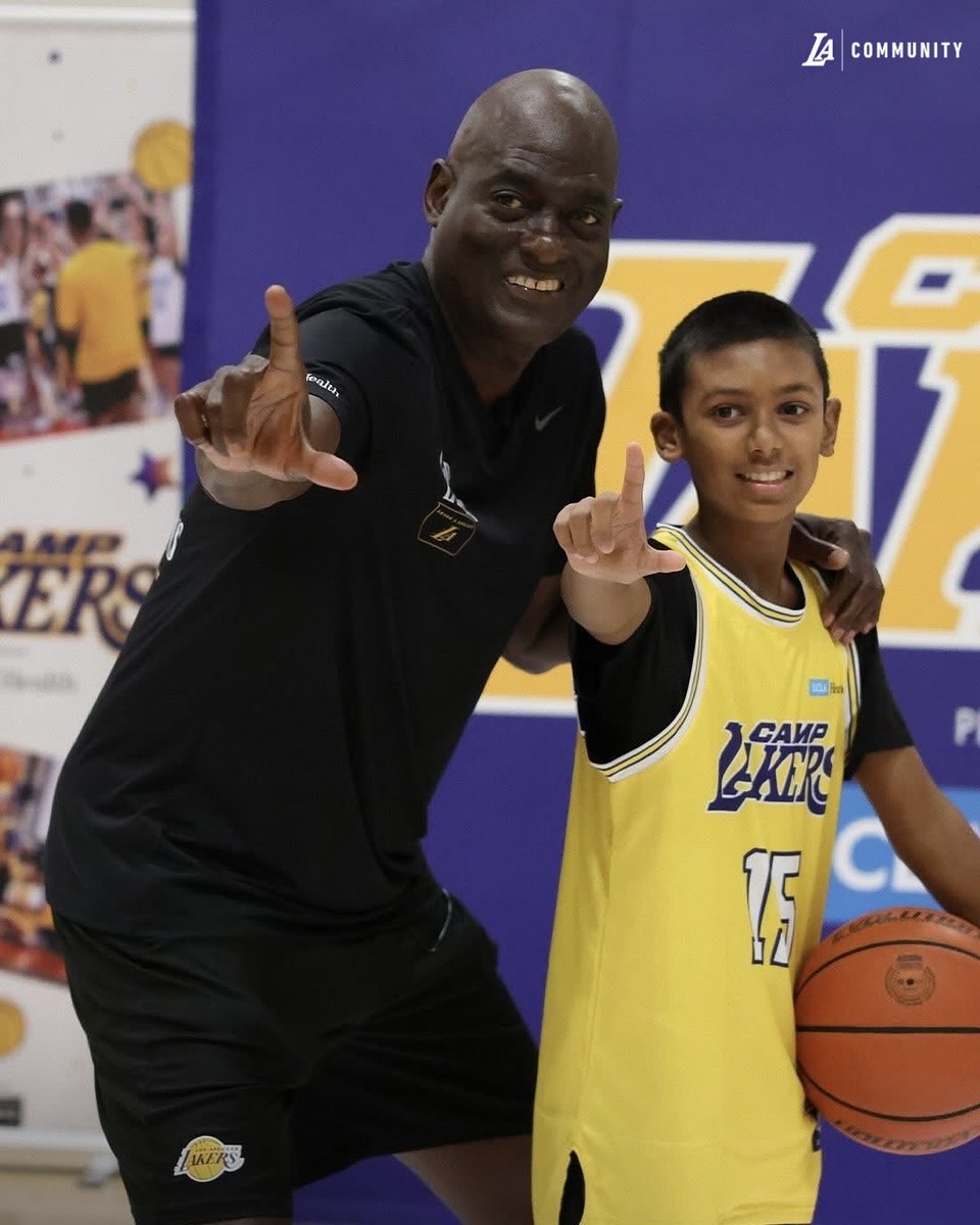 LakersCommunity's tweet photo. Camp Lakers, presented by @uclahealth, is back this summer! 💜💛
 
Camp Lakers is committed to providing young players with the Lakers experience. Campers will learn to play the Lakers way, emphasizing the importance of staying active while honing their basketball skills and discovering the importance of hard work, teamwork, dedication, and sportsmanship, on and off the court 🌟
 
For more information, visit the link on the bio! Spaces are limited 📝