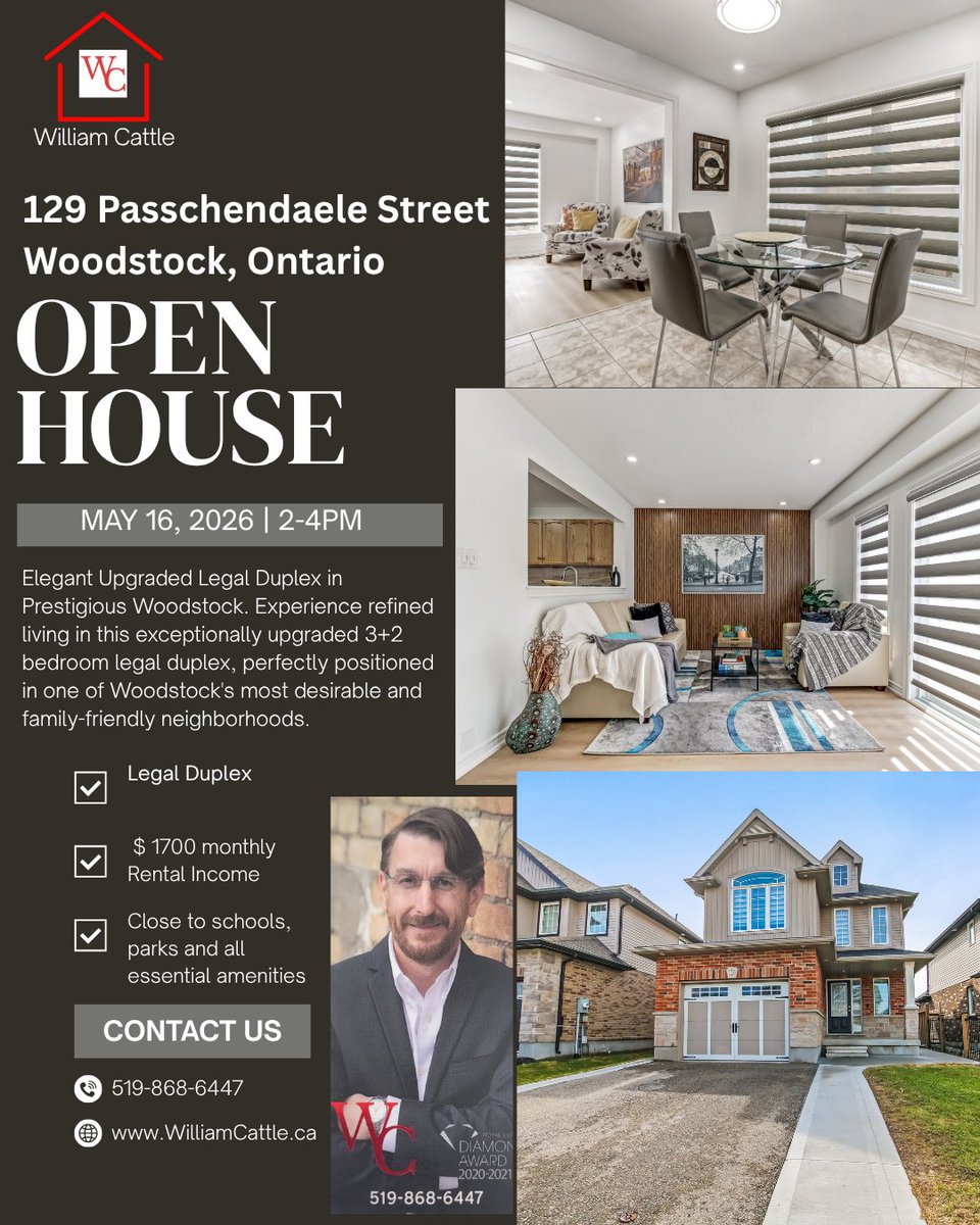 CattleWcattle's tweet photo. Legal Duplex Live upstairs and collect $1700 Monthly for your tenanted basement apartment.

Join me this  Saturday May 16th between 2pm and 4pm and allow me the opportunity to show you this beautiful home.

William Cattle https://t.co/V6qgiABXBB