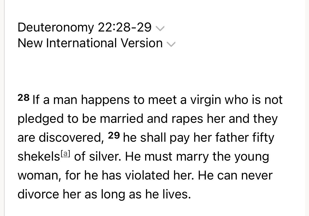 umar37373's tweet photo. @ByzantiumReload @Jamaal4Jesus it’s still horrific. The passage describes mass killing while virgin girls are kept alive “for yourselves” as war captives after their families were slaughtered. Even the boys were still killed goofy but wait there’s more! Marry your rapist hallelujah! https://t.co/kyQ5VP2KIa