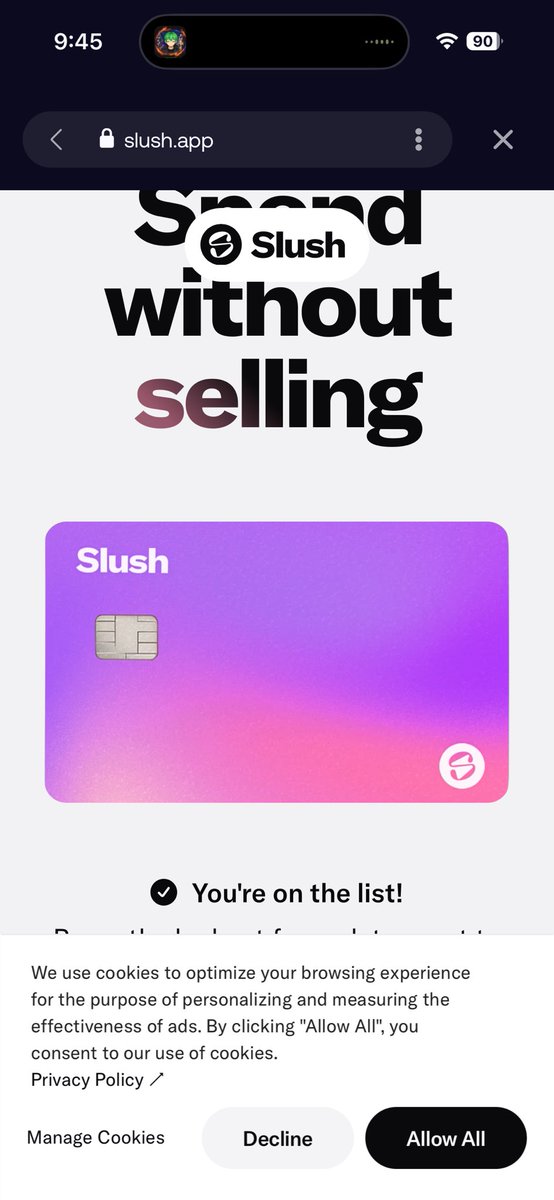kingydleo's tweet photo. @SkyAlphaOnSui @SlushWallet done https://t.co/ZO3H12yuZu