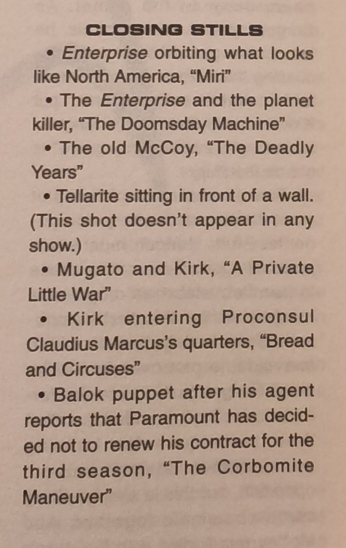 ScottimusPrime1's tweet photo. Tonight's closing credits #AllStarTrek #TOS #ReturnToTomorrow #NitpickersGuide https://t.co/JMkqJ3OmnH