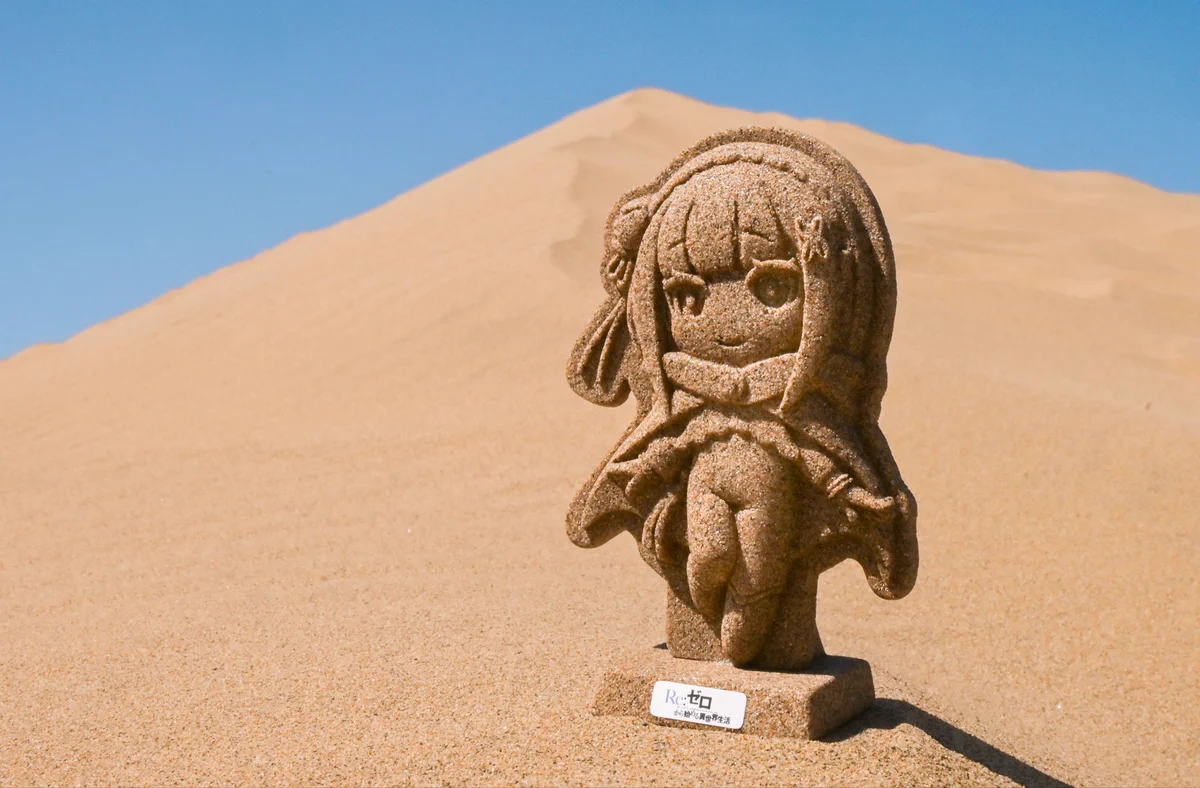 Re:ゼロから始める異世界生活 鳥取スタンプラリー エミリア砂スタンド Re:ゼロから始める異世界生活』公式 on X: 