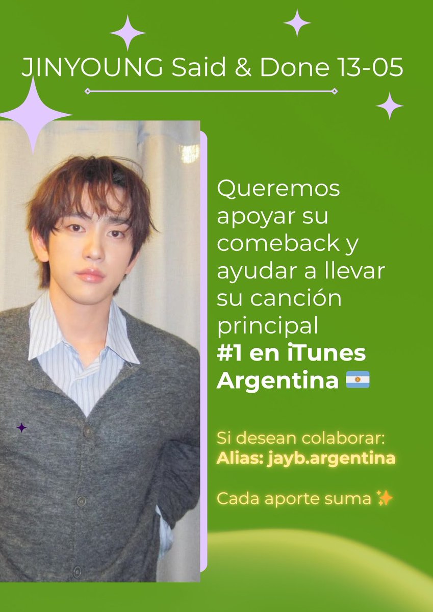 jaybargentina's tweet photo. MI GENTEEE ESTAMOS A NADA! 🥳🎁difundiendo y colaborando nos ayudan siempre 🧡

alias: jayb.argentina

#JINYOUNG #SaidAndDone #GOT7 @JINYOUNG @GOT7Official https://t.co/7GPuzka7HT