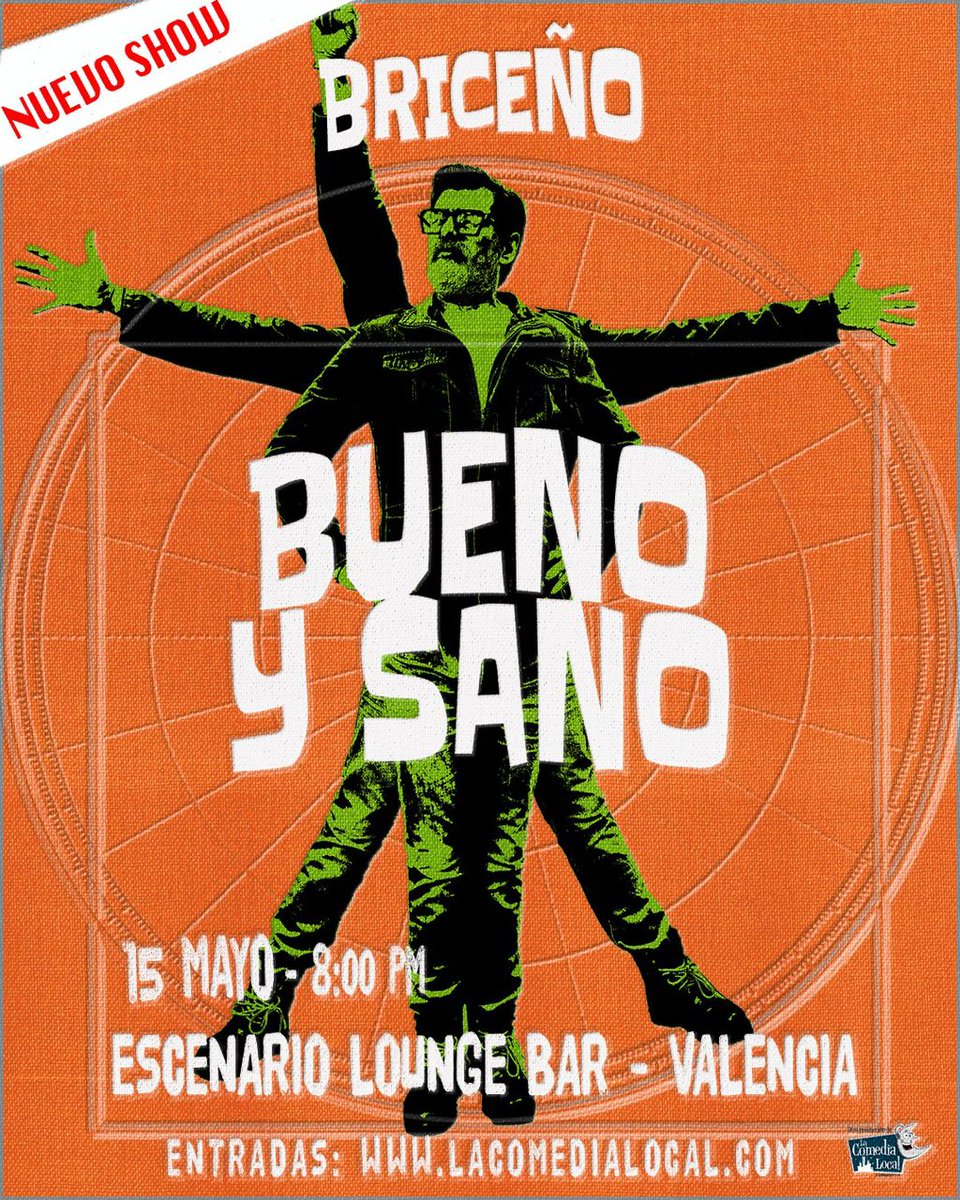 profesorbriceno's tweet photo. VALENCIA !!!
NOS VEMOS ESTE VIERNES 15 DE MAYO en el escenario LOUNGE BAR a las 8pm 

Entradas en https://t.co/Z9TU473uSu

VOY con mi show de BUENO Y SANO, cuadra con un grupo chéeeevere y nos vemos por allá!

#profesorbriceño #showdecomedia #humor #valencia https://t.co/LB0eTl4ZIF
