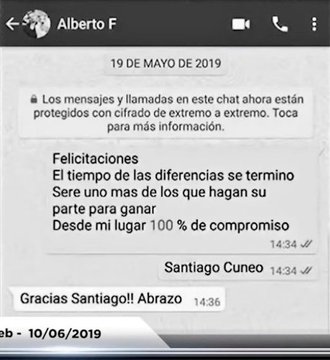 Cuneo siendo Cuneo el día que Cristina ungió a Alberto Fernández