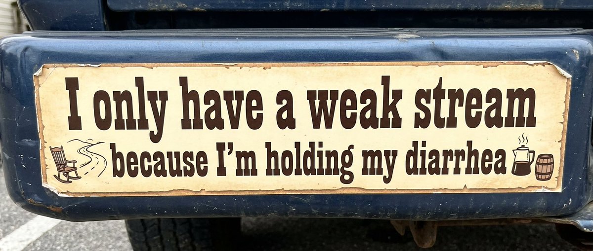 lanb135's tweet photo. I miss when bumper stickers had a message. https://t.co/EDFFIFdTS9
