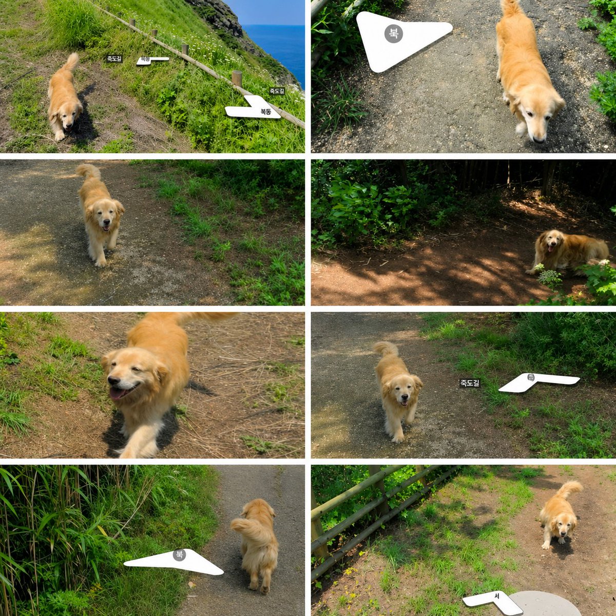 This Golden Retriever followed a Google Map Snapper and appeared in over 1000 photos