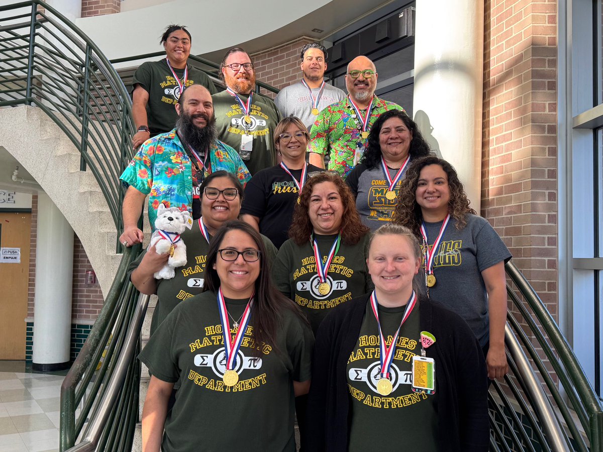 NISDHolmes's tweet photo. Congratulations to our Department winner the Alge-bros and our Iron Husky winners Mrs. Kirk and Ms. Reyna @Barrera_Holmes https://t.co/xwvwsP5z6M