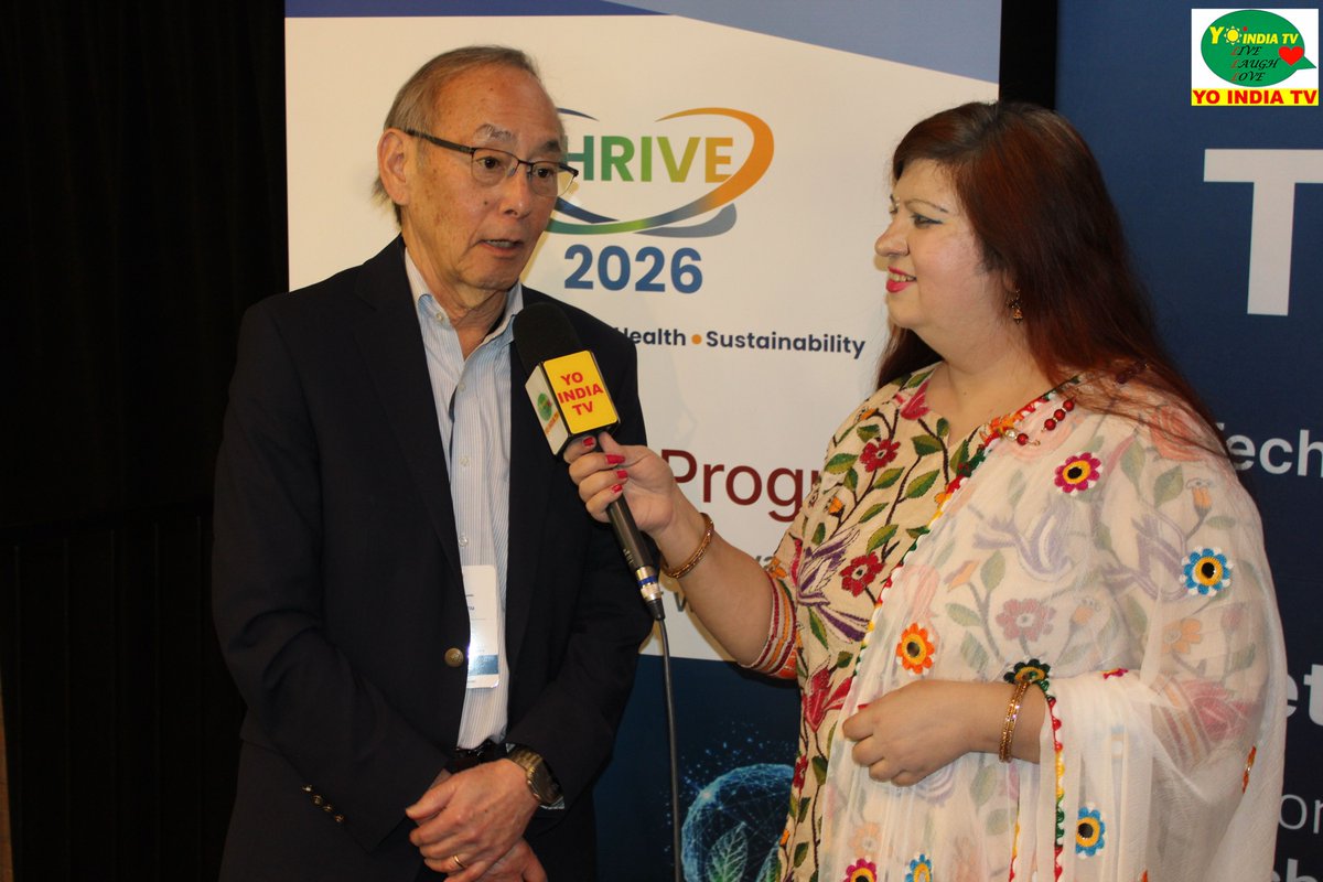 yoindiatv's tweet photo. Nobel Laureate Prof Steven Chu of Stanford University with Jasleen Khanuja of Yo India TV - Energy
 YOU TUBE Watch - https://t.co/lgr1JTX9ym https://t.co/maFbjOx170