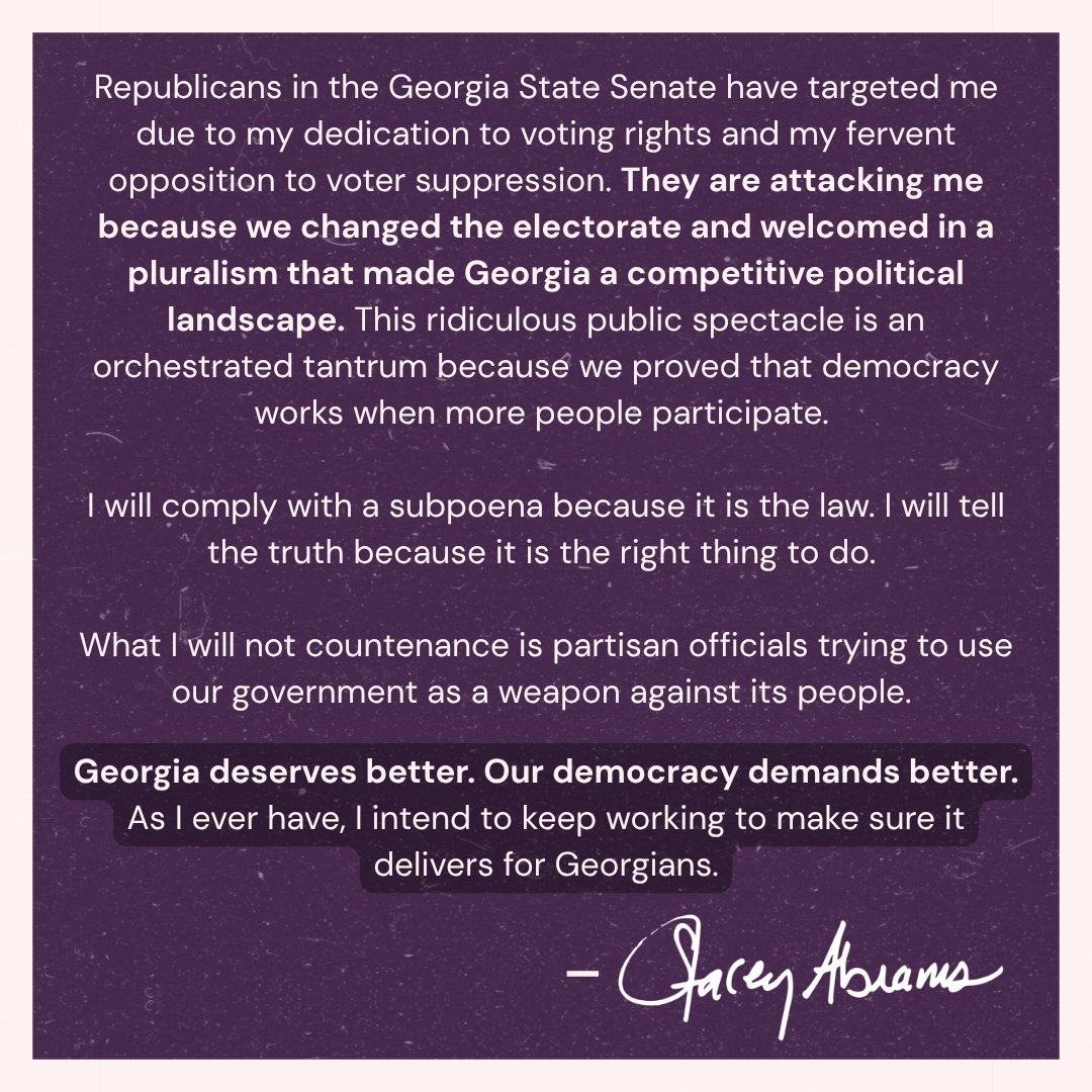 Stacey Abrams tweet media