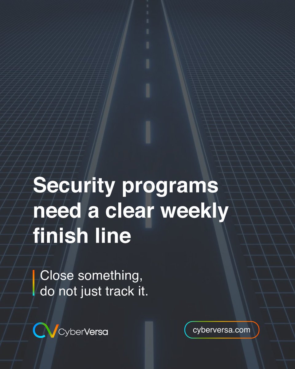 CyberVersa's tweet photo. A week can look busy and still end with the same risks open. 🗓️ The tell is when items keep moving columns but nothing truly closes. Set one finish line each week, like a control tightened or an exception removed. #SecurityPrograms #Governance #CyberVersa https://t.co/JbOhPcn9cL