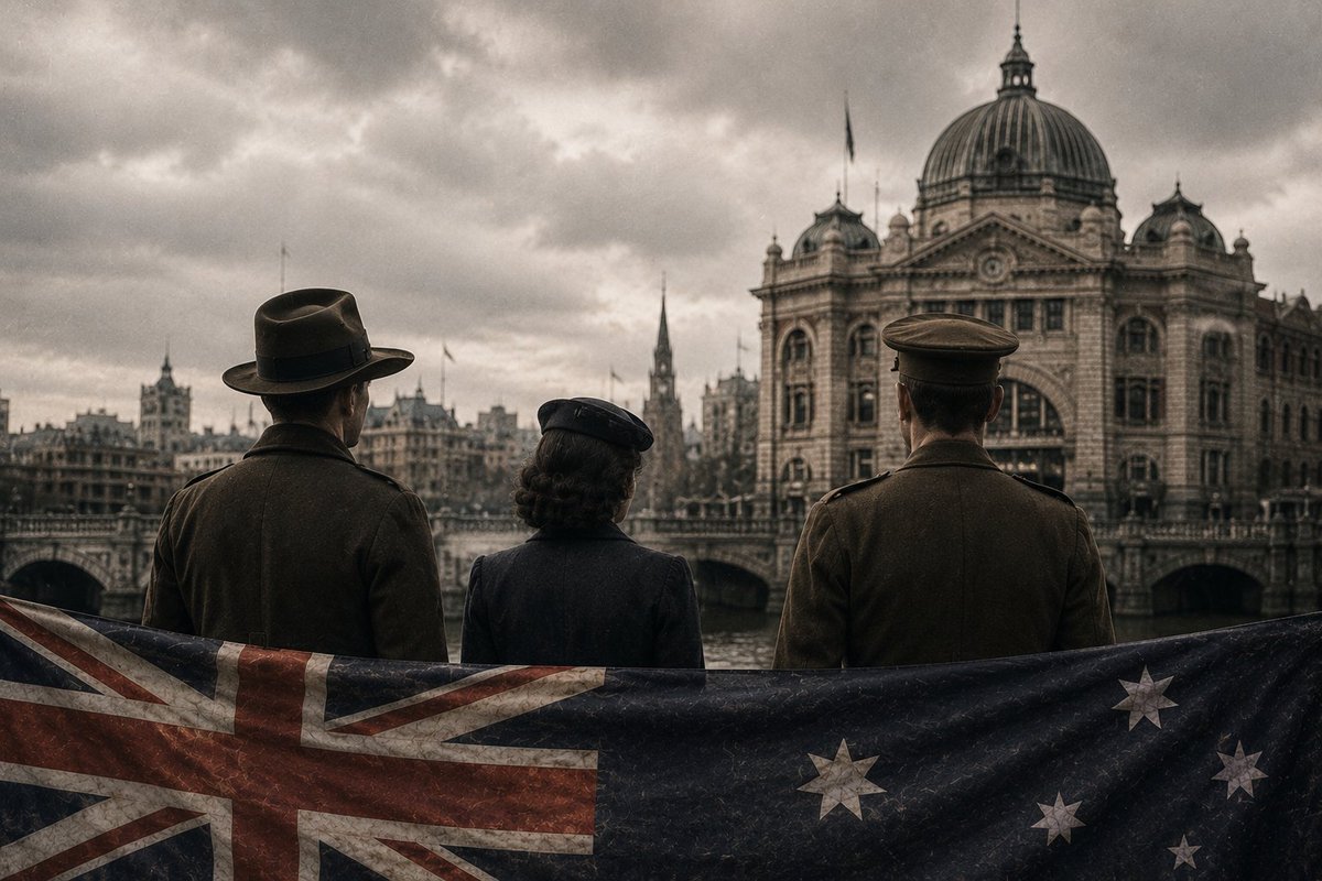 acmnorepublic's tweet photo. On 8 May, Australia marked VE Day, remembering the end of the war in Europe in 1945. Though joy was tempered by the war still raging in the Pacific, Australians gave thanks and honoured all who served.
Read more: https://t.co/TTtVxh4XA1
#VEDay #LestWeForget #AustralianHistory https://t.co/rCjxmClISA