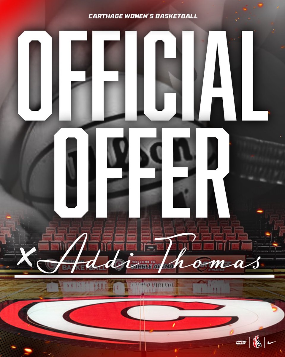 AddisonThomas01's tweet photo. Great visit at Carthage College today 🏀
Grateful to receive an offer from Coach Jones. Really enjoyed getting to know the program and campus. @CoachMeganJones @Carthage_WBB @GCHSGirlsBball @AIAelitegirls @IGBRcoverage https://t.co/AfVIxY8s6Y