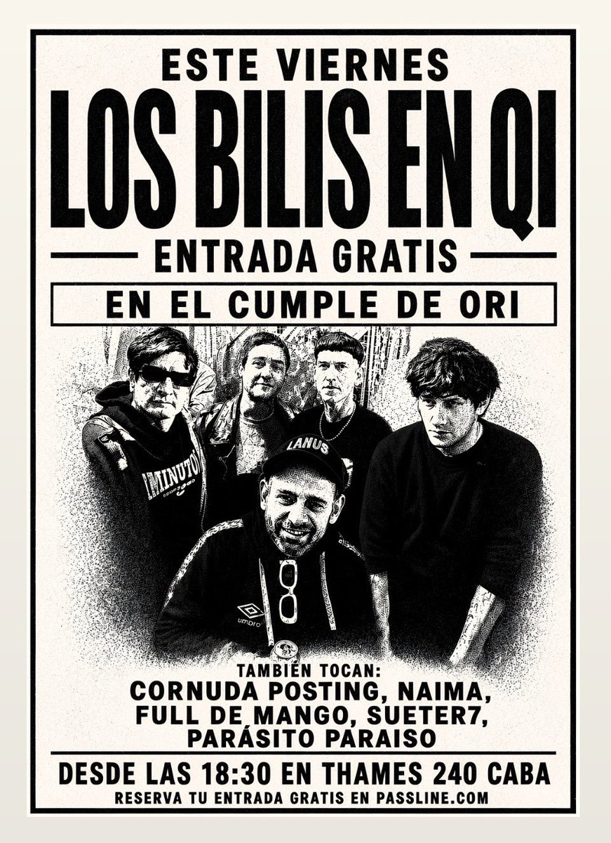 Este viernes Los Bilis gratis en Villa Crespo