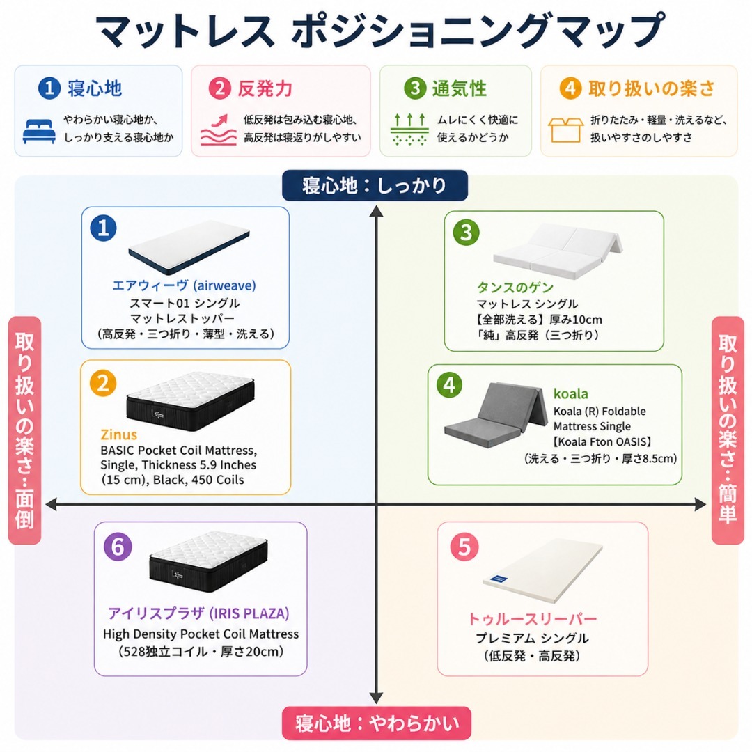 最近寝た気がしない、、へたってきたマットレス、もう限界じゃない？(PR)