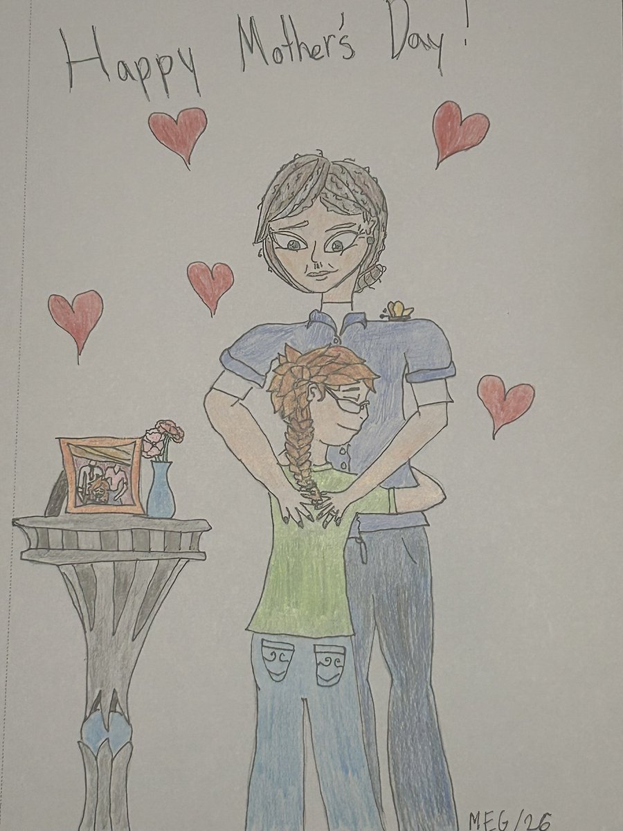VioletHat49191's tweet photo. Sorry for the delay, but this is a late Mother’s Day prompt for the one and only Aunt May Parker who embodied the spirit of a mother for Roxanne ❤️💐 Happy Belated Mother’s Day!
#spideroc #auntmay #spiderverse #oc #traditionalart #marvel #fanart #colorpencils https://t.co/CBe1KuMMBB