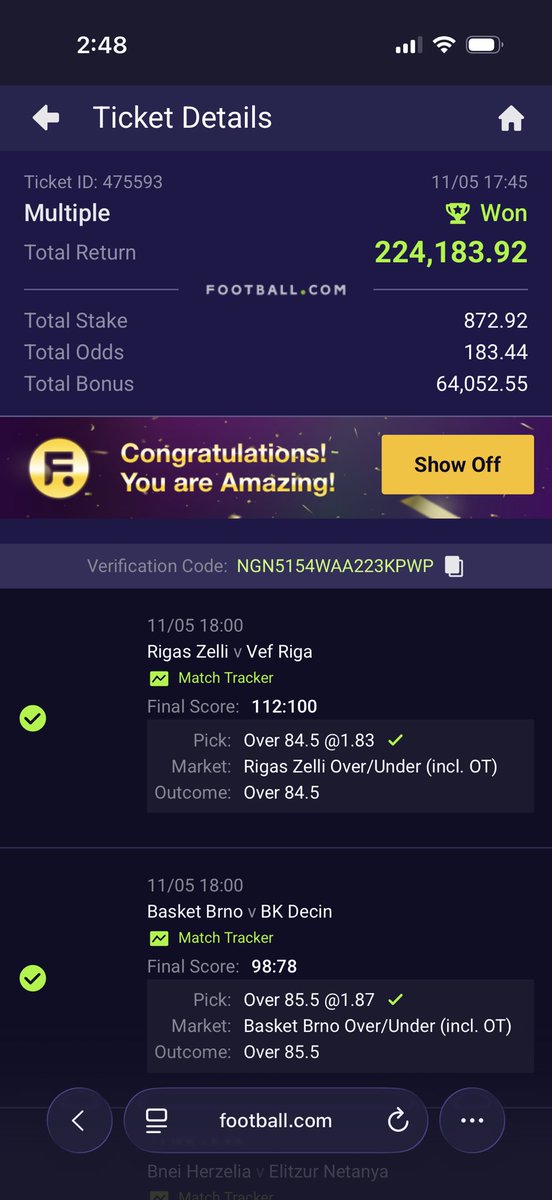 Truthestest's tweet photo. @jayfund11 Thanks bro 
Just had to use the last cash on my bet account 
Didn’t bother to fund cos I doubted your game https://t.co/bCoC7XI5G4