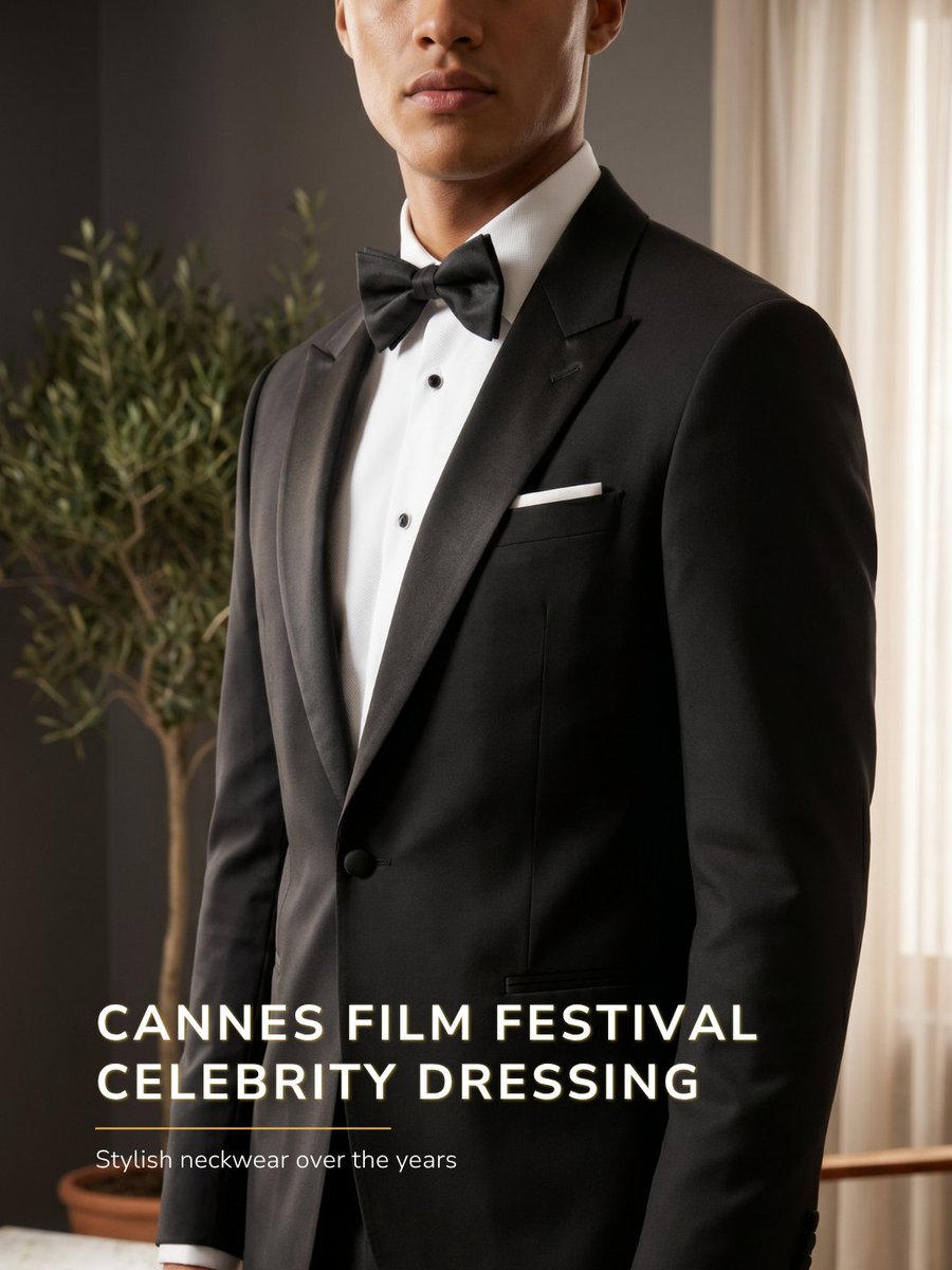 DQTUK's tweet photo. Cannes Film Festival is the world's most stylish red carpet, and every year it delivers a clear masterclass in formal neckwear. 

Here is what the best-dressed men on the planet are wearing 🎬 🧵

#dqtuk #mydqt #londonfashion #menstyleguide #cannes2026 #cannesfilmfestival https://t.co/YQSsL4nrTQ