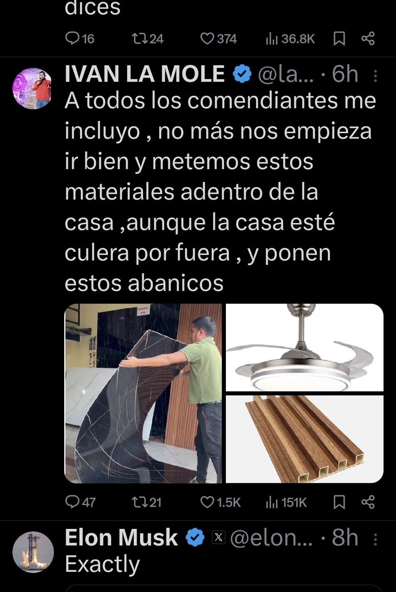 fjuanma01's tweet photo. @lamolechida Hasta el @elonmusk concuerda contigo yo creo q tambien el puso su lanbrin y su placa de mármol falso. https://t.co/G2zz8qcvFT